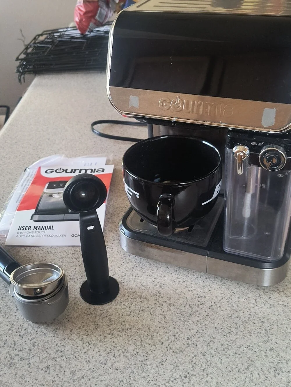 Gourmia 8 In 1, Touch Espresso/Cappuccino Machine